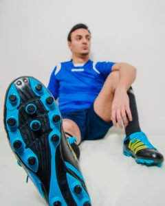 football player relaxing