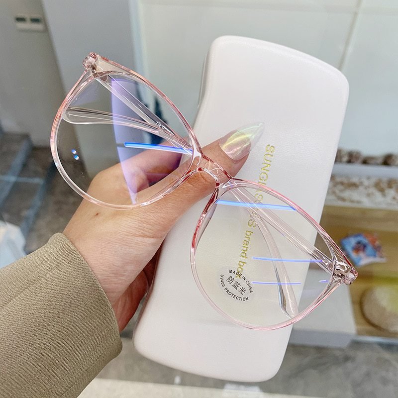 Transparent Anti Blue Light Rounded Glasses Transparent Anti Blue Light Rounded Glasses