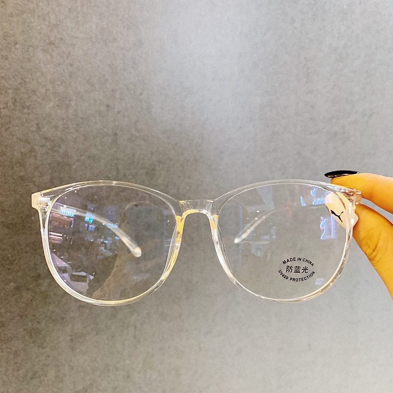Transparent Anti Blue Light Rounded Glasses Transparent Anti Blue Light Rounded Glasses