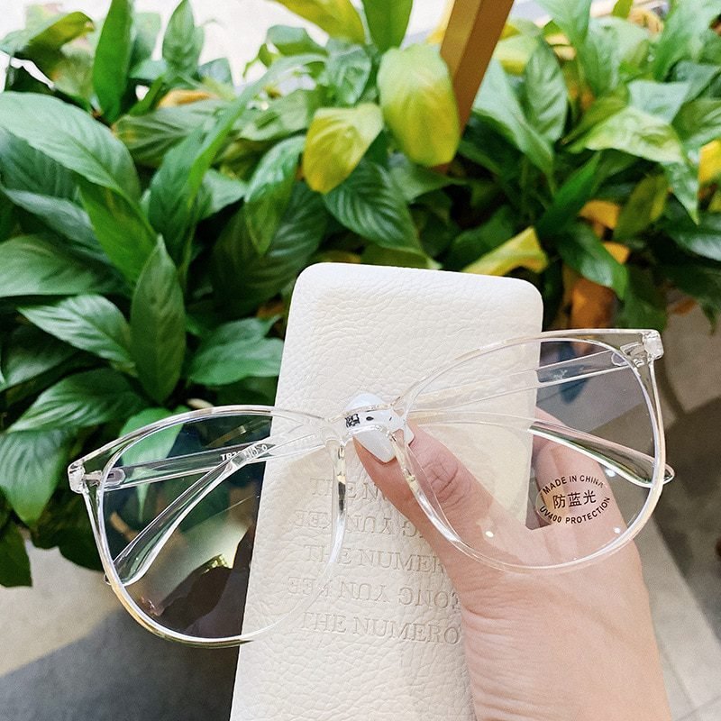Transparent Anti Blue Light Rounded Glasses Transparent Anti Blue Light Rounded Glasses